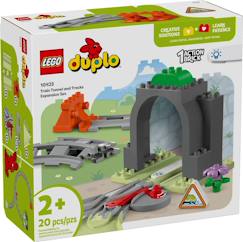 -Lego duplo - set d'extension : les rails et le tunnel du train - 10425