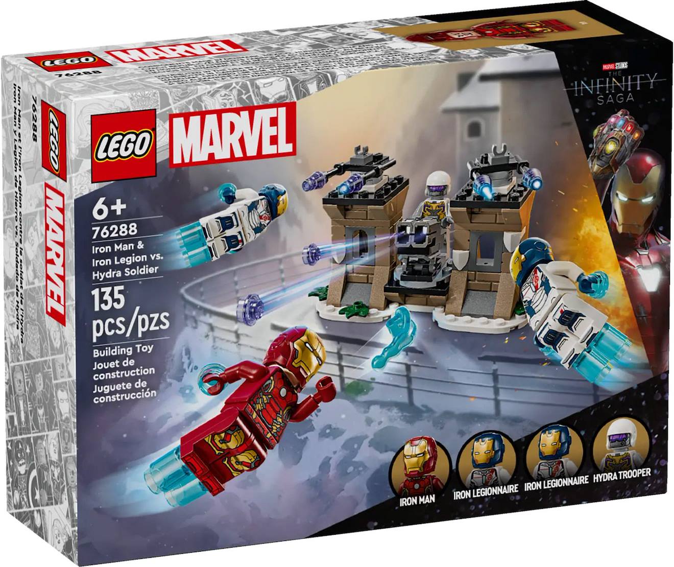 Lego Marvel I Iron Man Et L'iron Legion Contre Le Soldat De L'hydra 76288 Multicolore