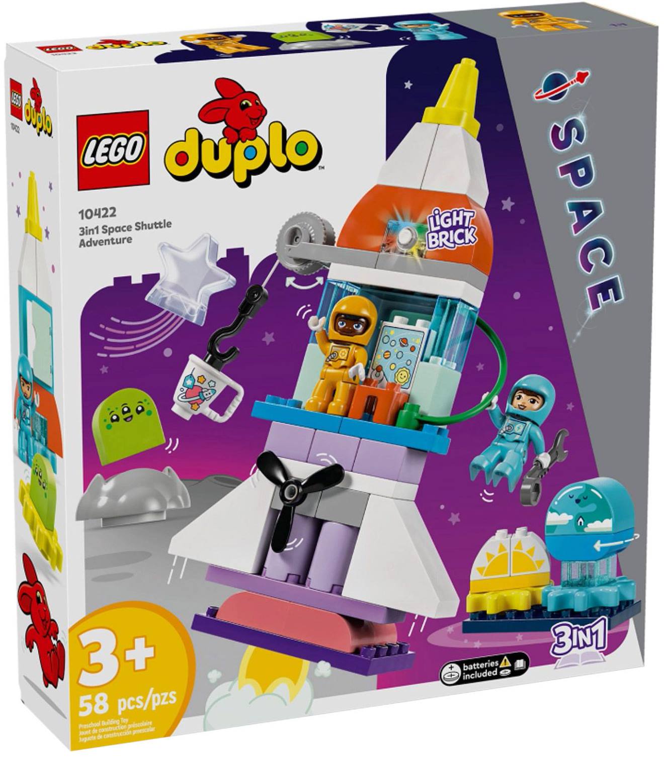 Lego Duplo - L'aventure En Navette Spatiale 3-en-1 - 10422 Multicolore