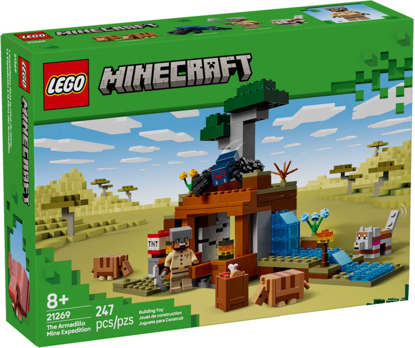 Lego Minecraft - L'expédition Dans La Mine Du Tatou - 21269 Multicolore