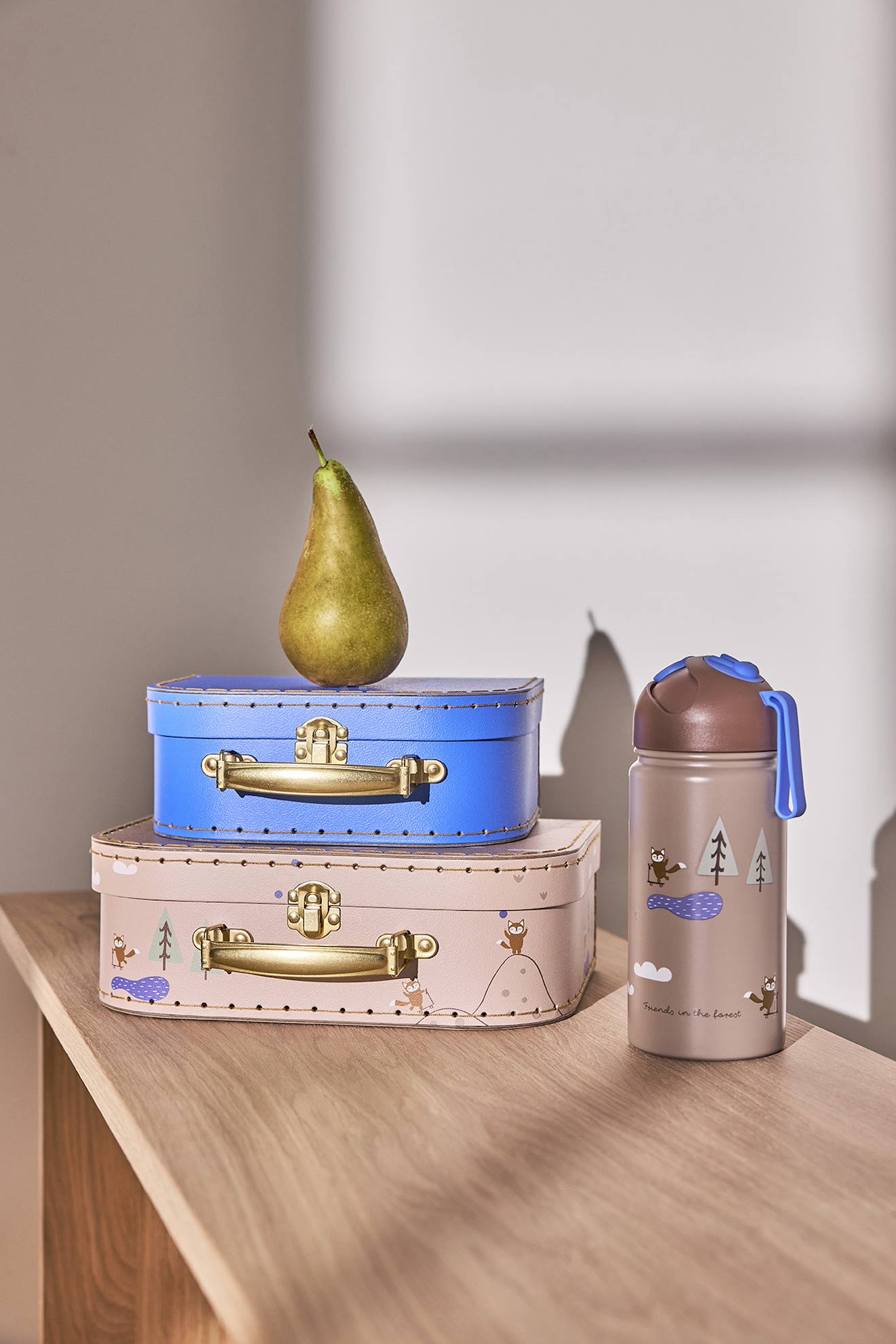 Bouteille À Boire En Métal Bleu (Oyoy Mini) - Image 1