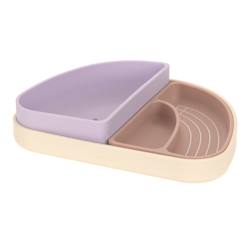 Assiette à compartiments (3pcs) - tiny team, chat  - vertbaudet enfant