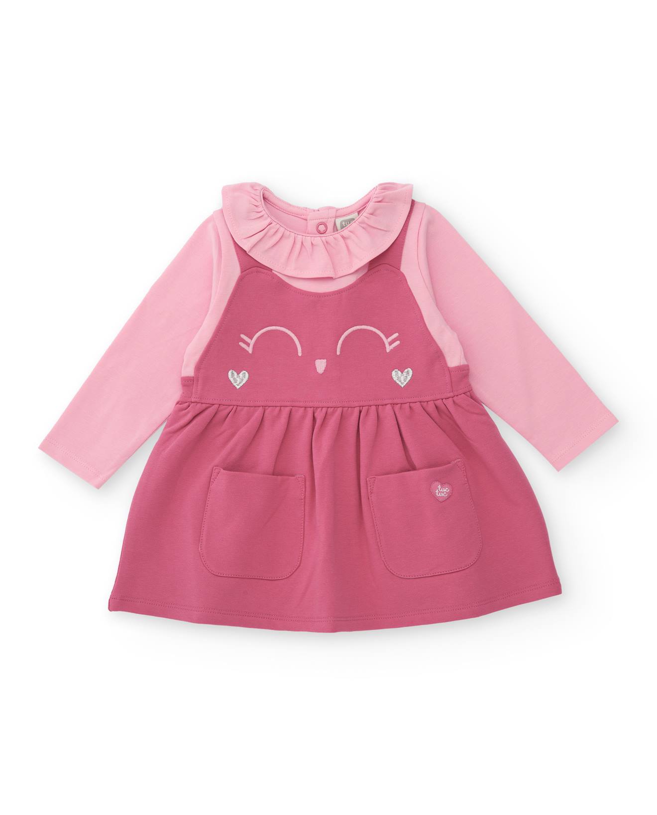 Robe Pour Fille Avec Imprimé Visage Rose