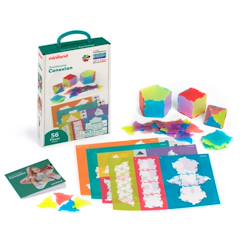 Jouet-Jeux éducatifs-Formes, couleurs et association-Jeu éducatif de construction 2D et 3D – apprentissage des formes et des volumes