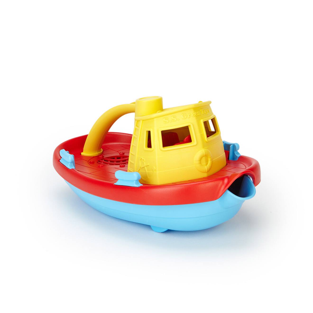 Bateau Remorqueur – Jouet De Bain Écologique En Plastique Recyclé Multicolor