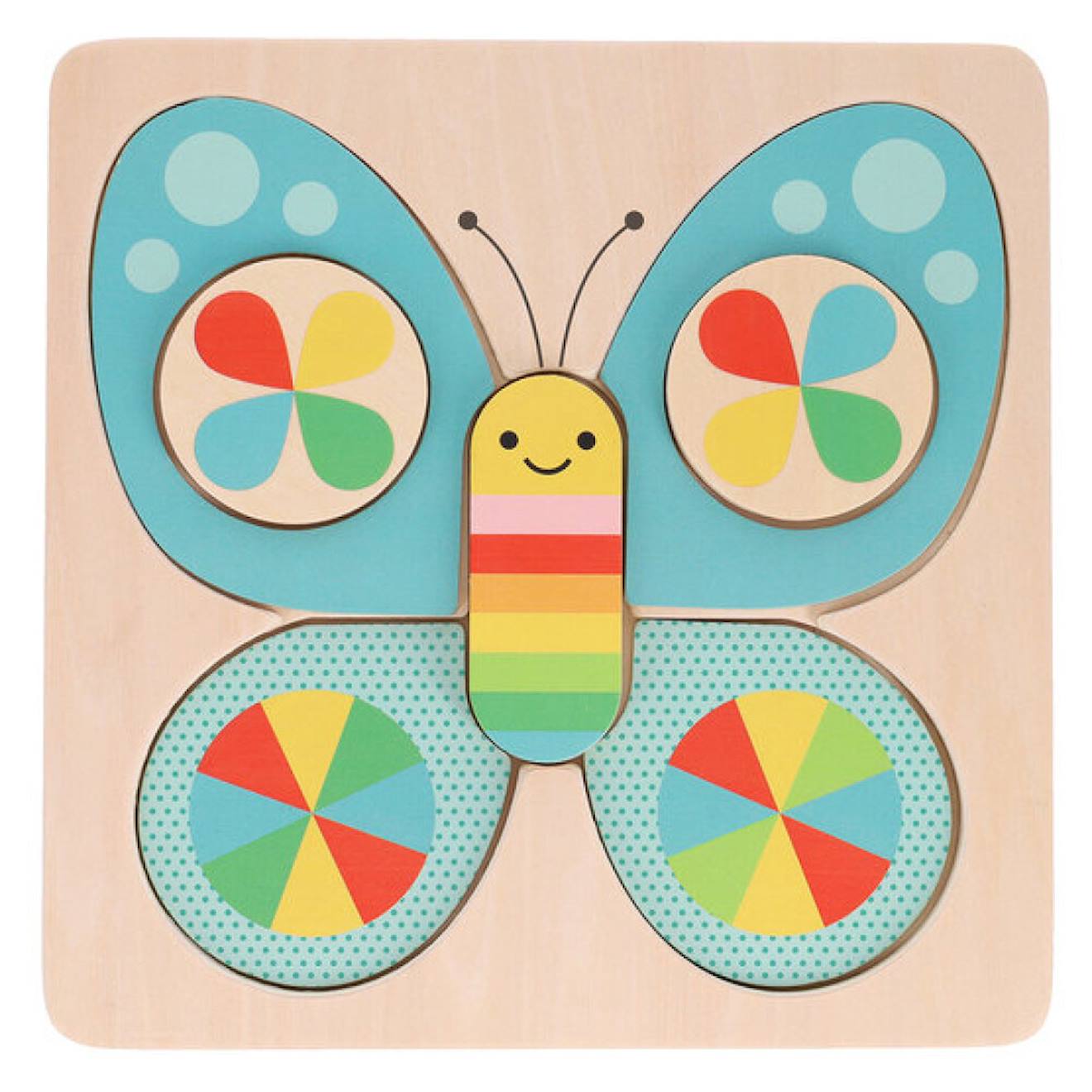 Puzzle En Bois À Étages – Jeu D’éveil Dès 18 Mois Multicolor