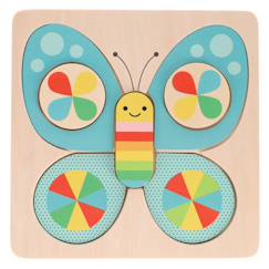Jouet-Puzzle en bois à étages – jeu d’éveil dès 18 mois