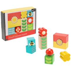 Blocs sensoriels en bois Busy Garden – jeu d’éveil dès 12 mois  - vertbaudet enfant