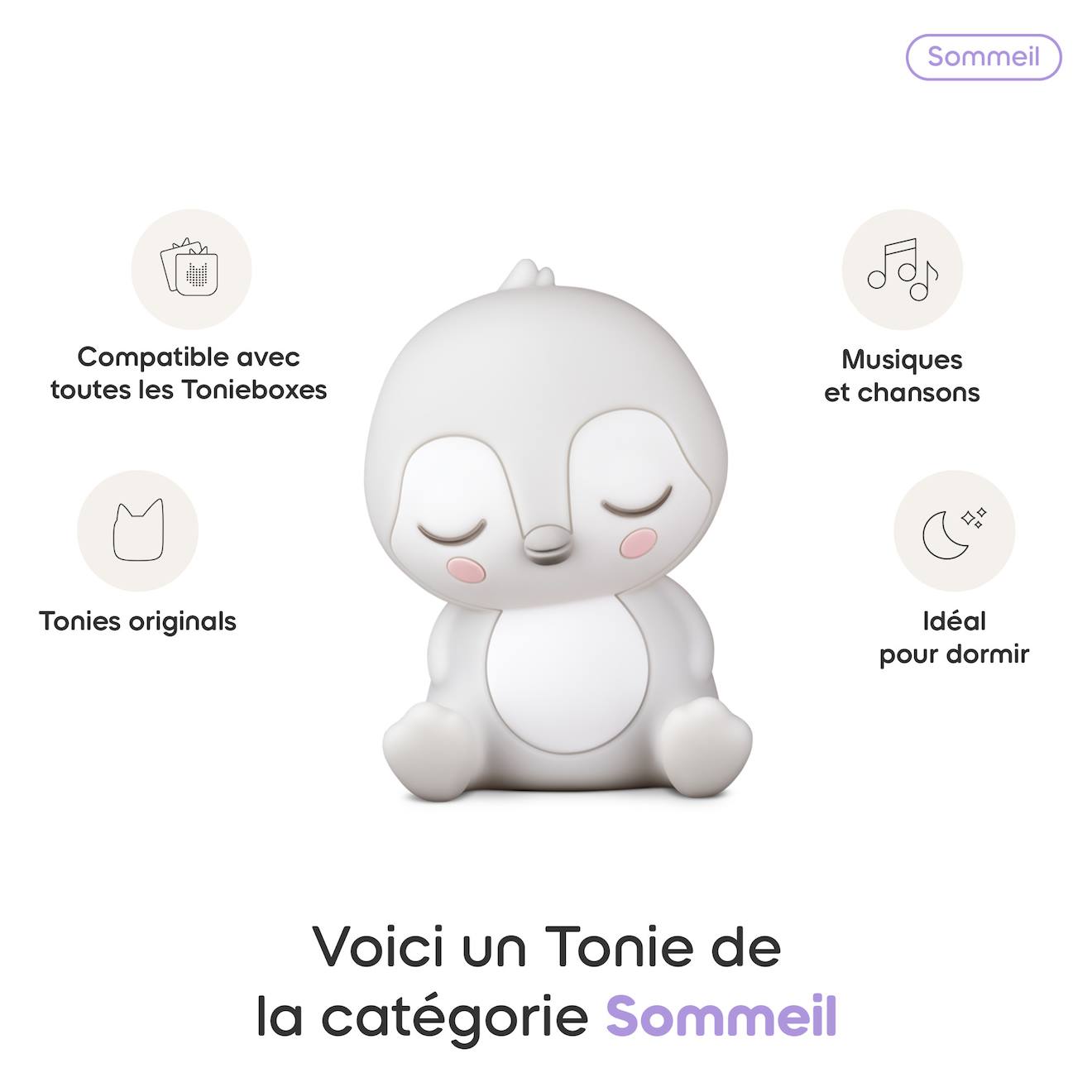 Tonie-veilleuse Doudou Pingouin Multicolore (tonies) - Image 1