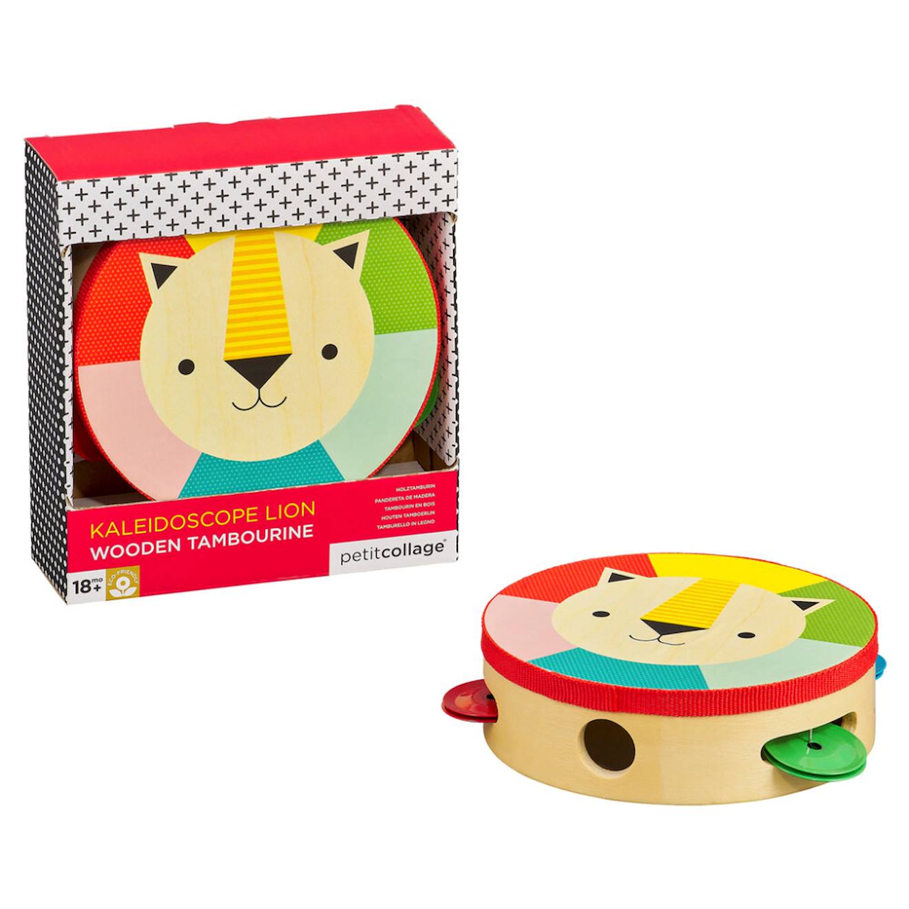 Tambourin En Bois Avec Cymbales – Instrument De Musique Pour Enfant Dès 18 Mois Multicolor