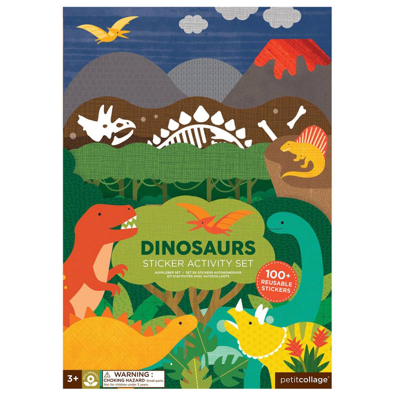 Autocollants Réutilisables - Dinos Multicolor