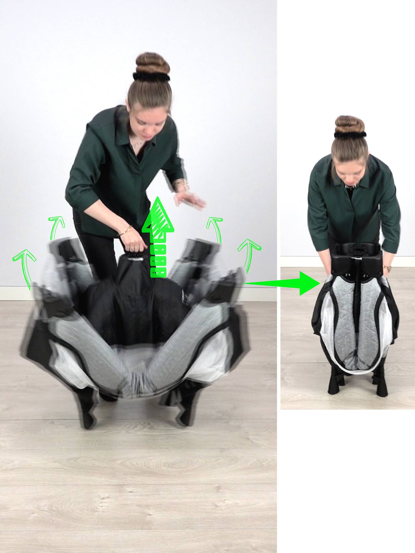 Lit Parapluie Bi-positions Pliage Rapide Xpress Padded Griffin (Renolux) - Image 1