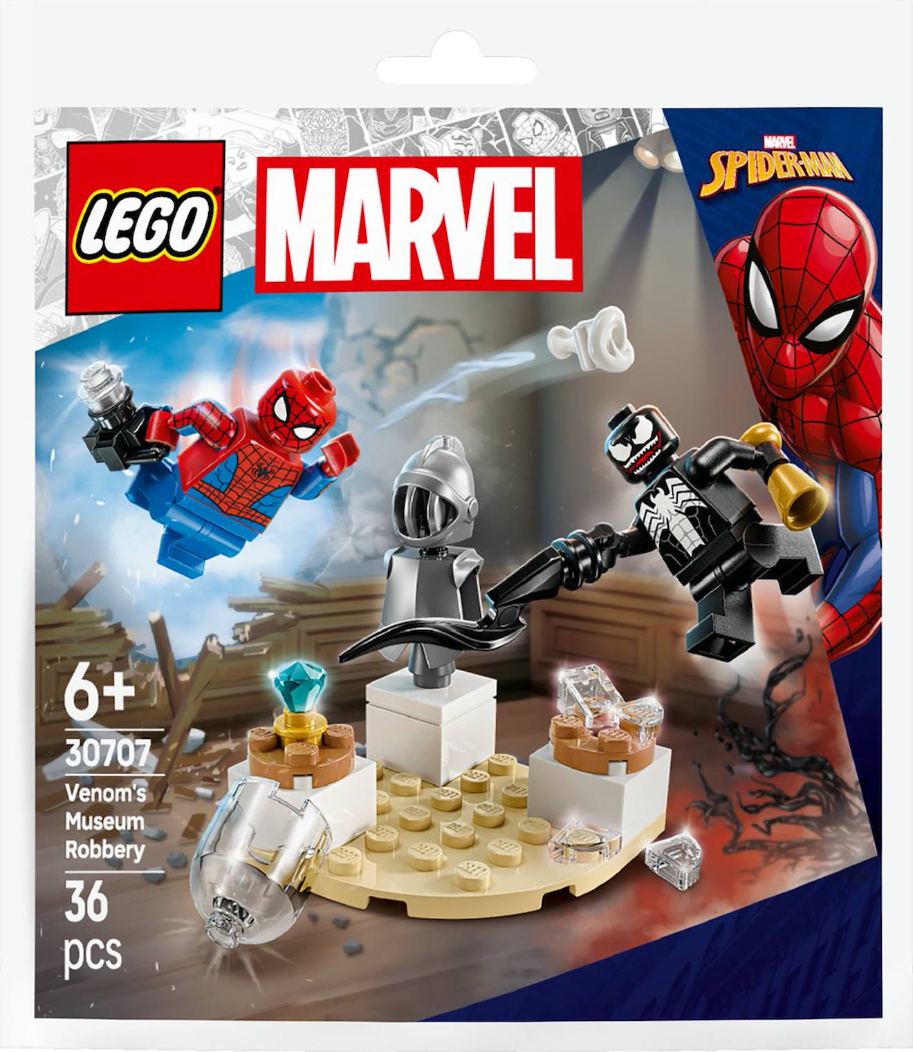 Lego 30707 - Venom Et Le Cambriolage Du Musée, Spiderman Multicolore