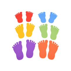 Jouet-Premier âge-Traces de pas - 6 paires - jouet éducatif pour enfants