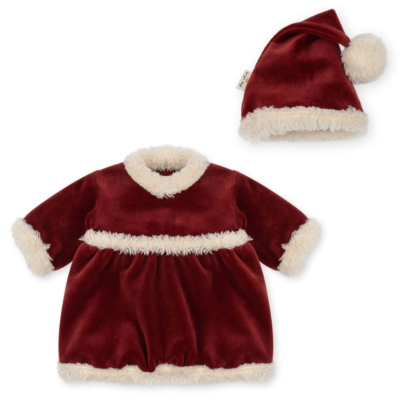 Robe De Noël Pour Poupée - Adaptée Aux Poupées De 25 Cm Rouge, Blanc
