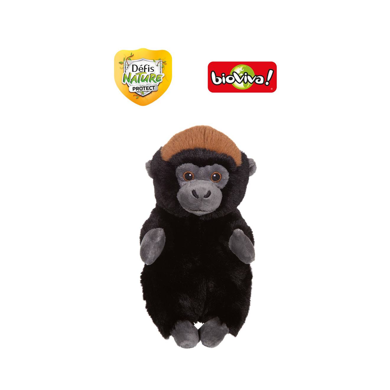 Peluche Défis Nature Protect - Gorille - 15 Cm Collaboration Bioviva Marron