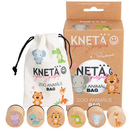 Jeu de tampons en bois Zoo Animals – activité créative parent-enfant - animaux du zoo Multicolor 1 - vertbaudet enfant 