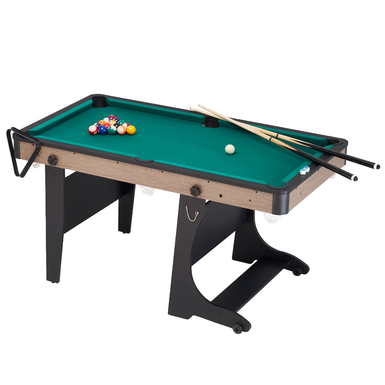 Table De Billard Pliable Pour Toute La Famille Avec Accessoires Inclus Vert