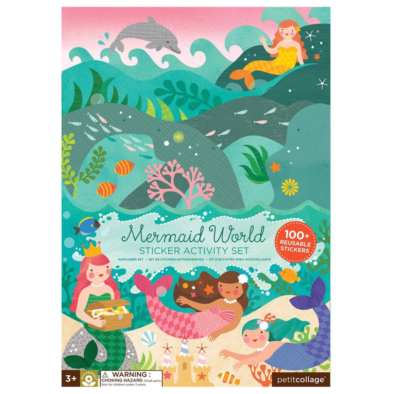 Autocollants Réutilisables - Le Monde Des Sirènes Multicolor