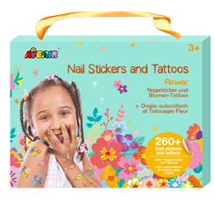 -Autocollants et tatouages pour les ongles, fleurs
