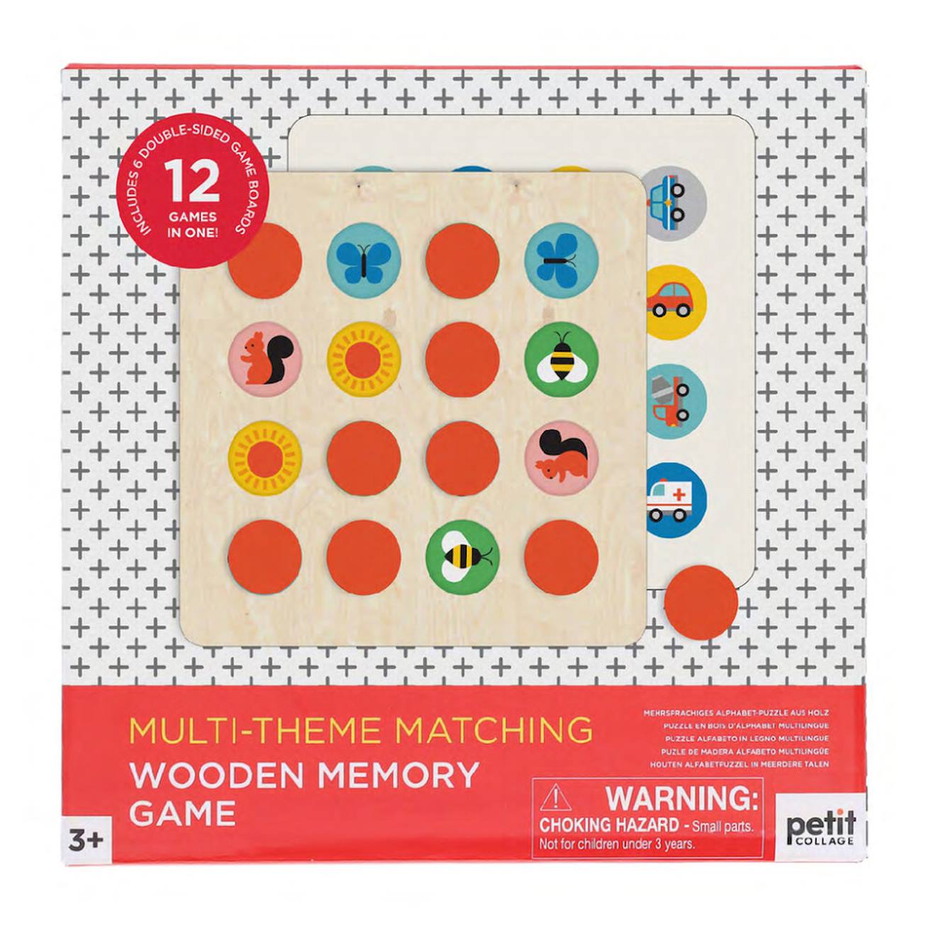 Jeu De Mémoire Multithématique En Bois – Activité Éducative Dès 3 Ans Multicolor