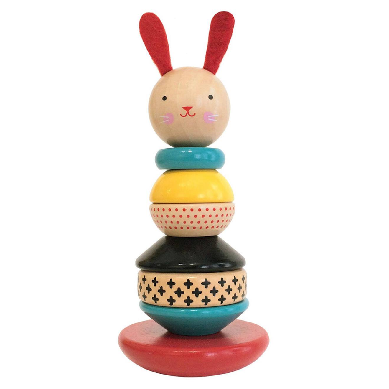 Jeu À Empiler Lapin En Bois – Jouet D’éveil Design Dès 12 Mois Multicolor