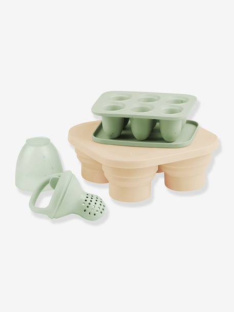 Set contenant silicone et grignoteuse vert 5 - vertbaudet enfant 