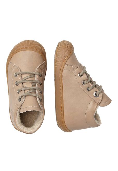 Chaussures premiers pas en cuir doublés en laine cocoon Anthracite-+Beige-+Bordeaux-+Cognac-+Marine-+Marron-+Rose clair-+Sage- 9 - vertbaudet enfant 