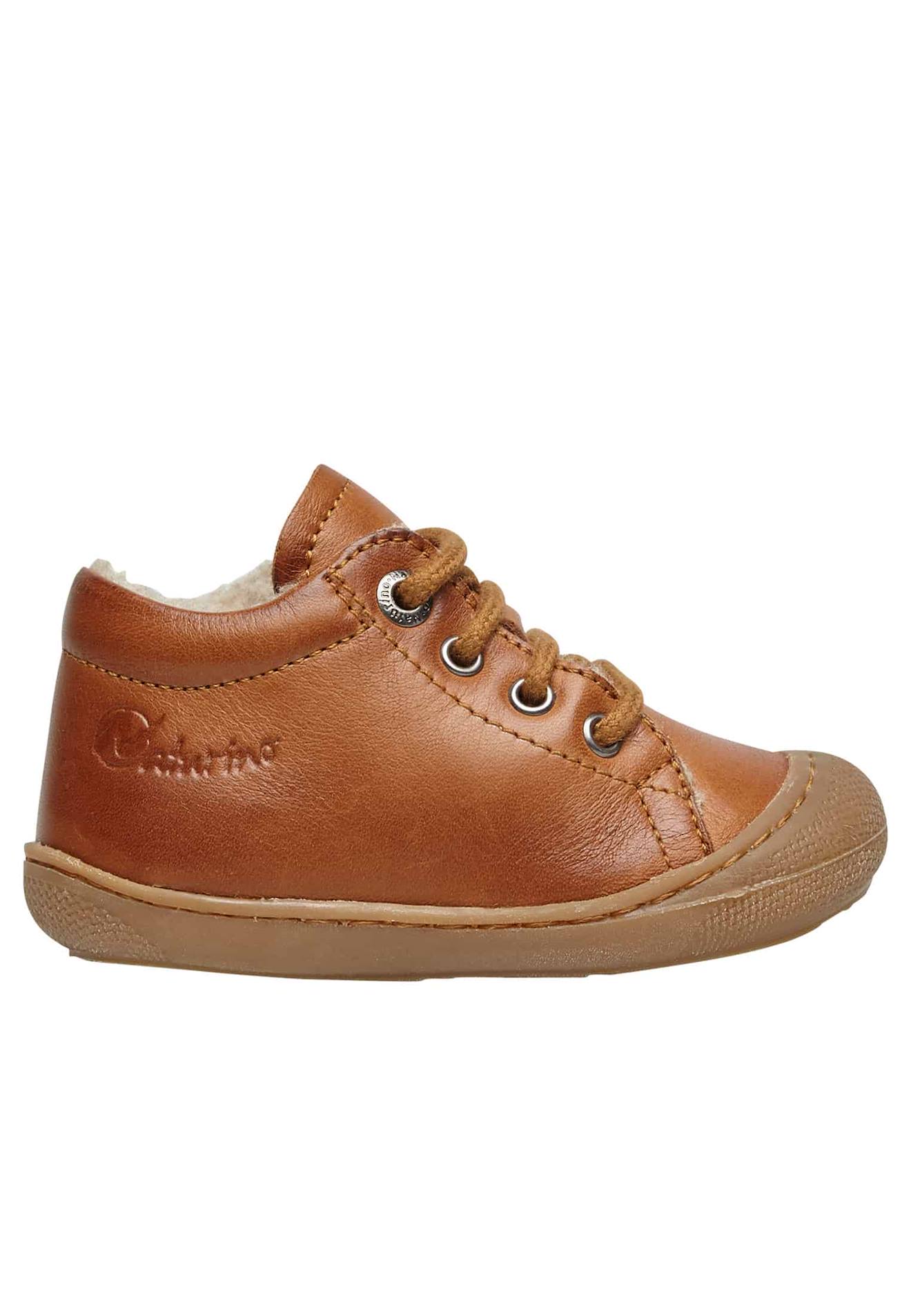 Chaussures En Cuir Doublés En Laine Cocoon Cognac-