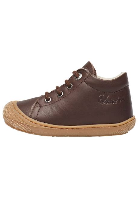 Chaussures premiers pas en cuir doublés en laine cocoon Anthracite-+Beige-+Bordeaux-+Cognac-+Marine-+Marron-+Rose clair-+Sage- 28 - vertbaudet enfant 