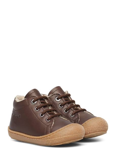 Chaussures premiers pas en cuir doublés en laine cocoon Anthracite-+Beige-+Bordeaux-+Cognac-+Marine-+Marron-+Rose clair-+Sage- 27 - vertbaudet enfant 