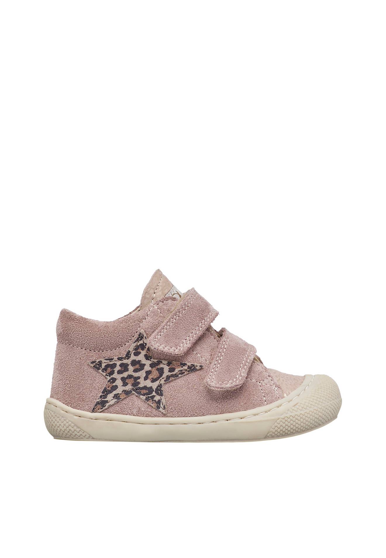 Chaussures Premiers Pas En Cuir Et Suède Kolde Vl Rose-