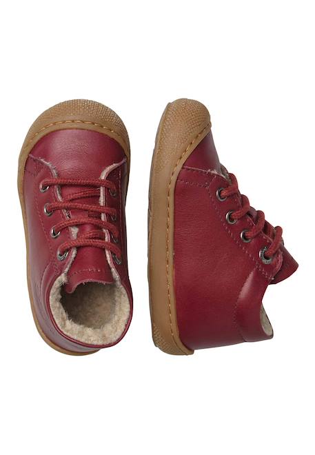 Chaussures premiers pas en cuir doublés en laine cocoon Anthracite-+Beige-+Bordeaux-+Cognac-+Marine-+Marron-+Rose clair-+Sage- 14 - vertbaudet enfant 