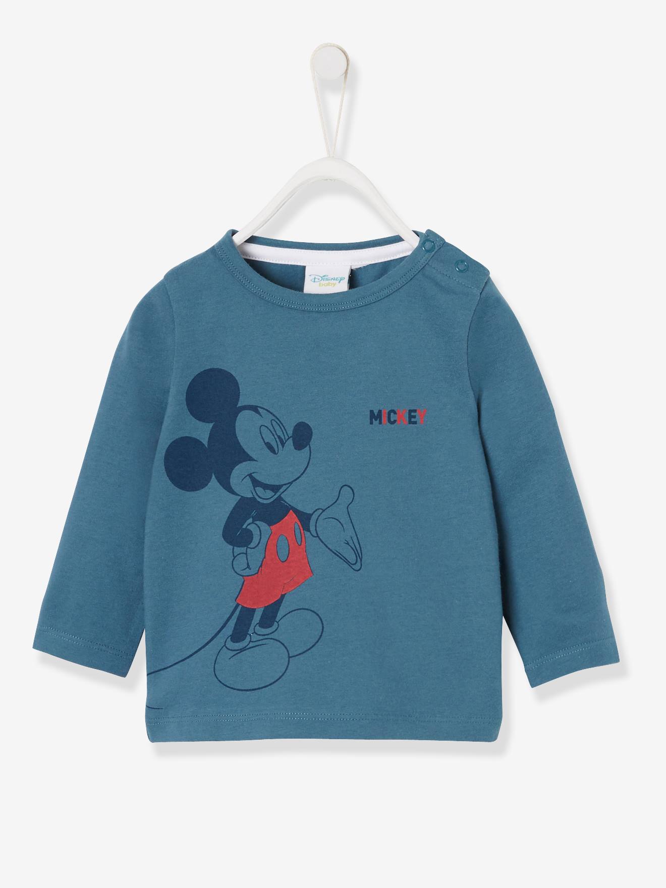 T-shirt manches longues garçon Disney Mickey® bleu pétrole