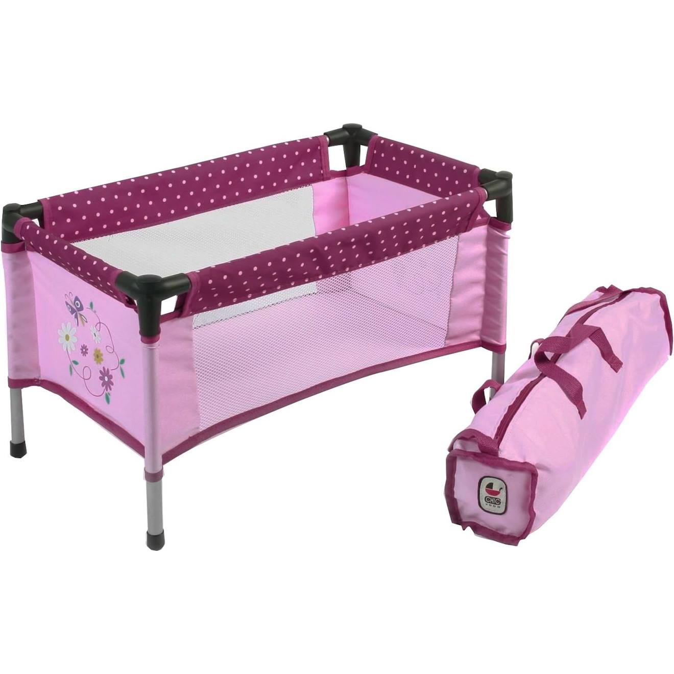 Lit De Voyage Pour Poupées Rose