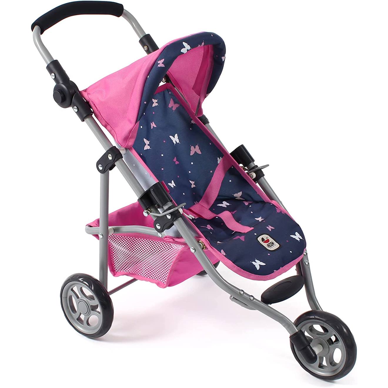 Petite Poussette De Jogging Lola Pour Poupons Rose Et Bleu