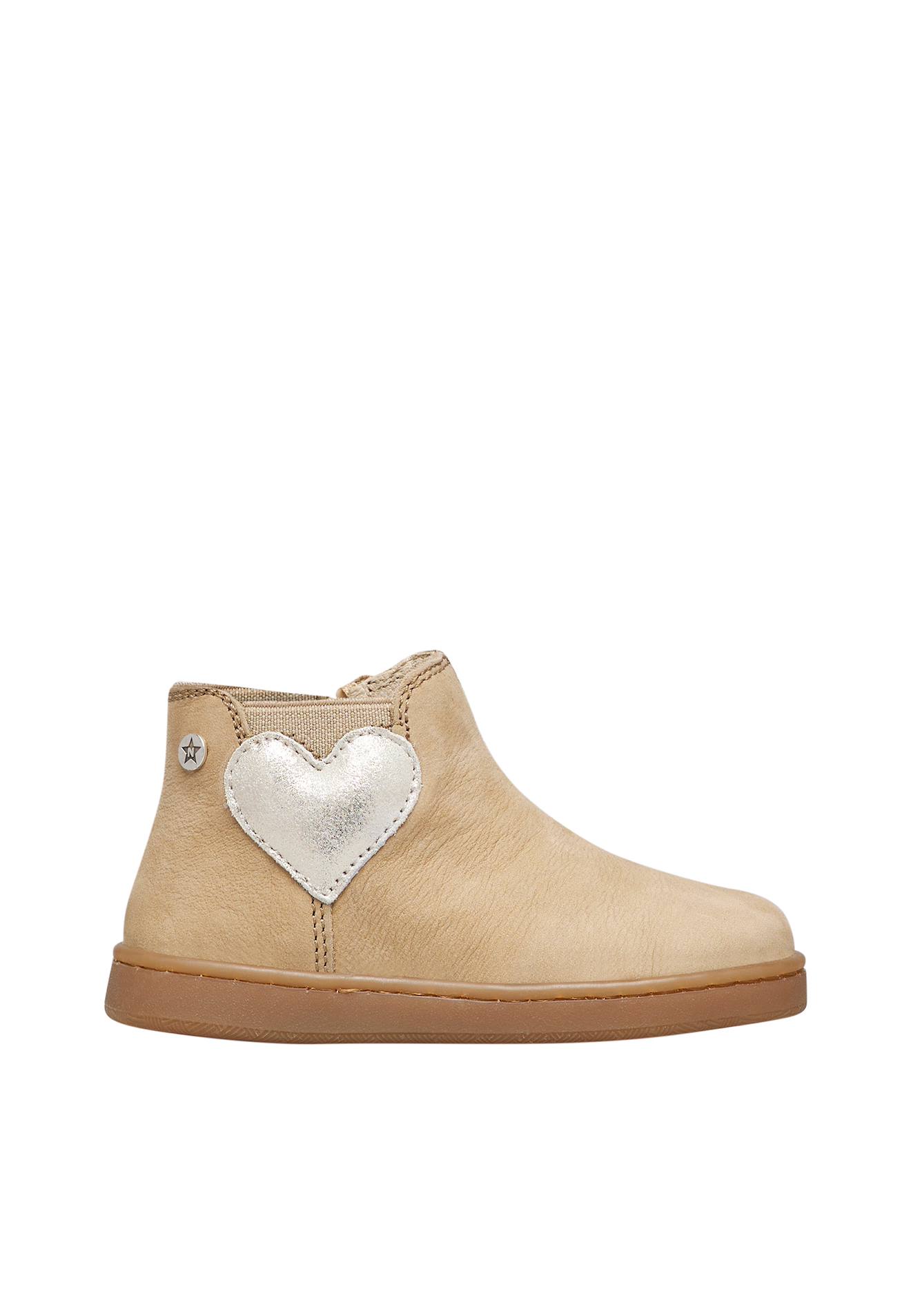 Chaussures Premiers Pas En Cuir Glarny High 2 Beige-platin-