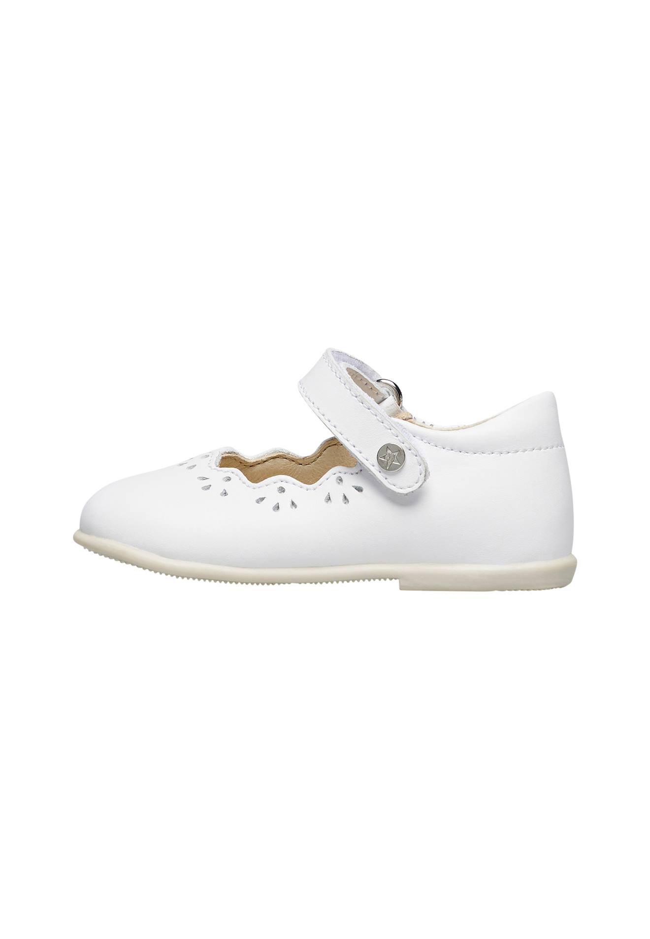 Naturino Ballerines En Cuir Pour Fille - Modèle Romantique Avec Nœud Et Velcro - Cuir Nappa