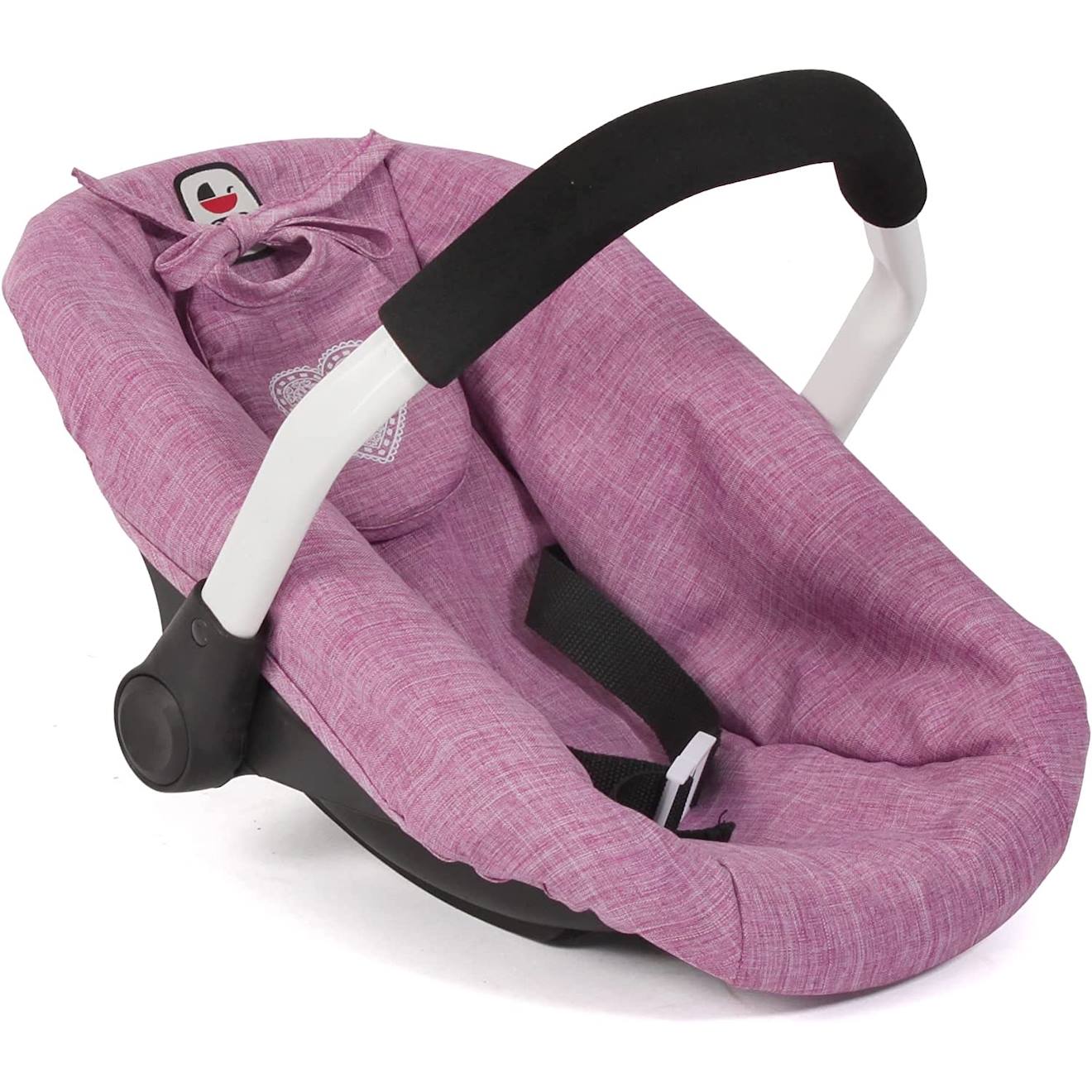 Siège de voiture pour poupées jean rose rose
