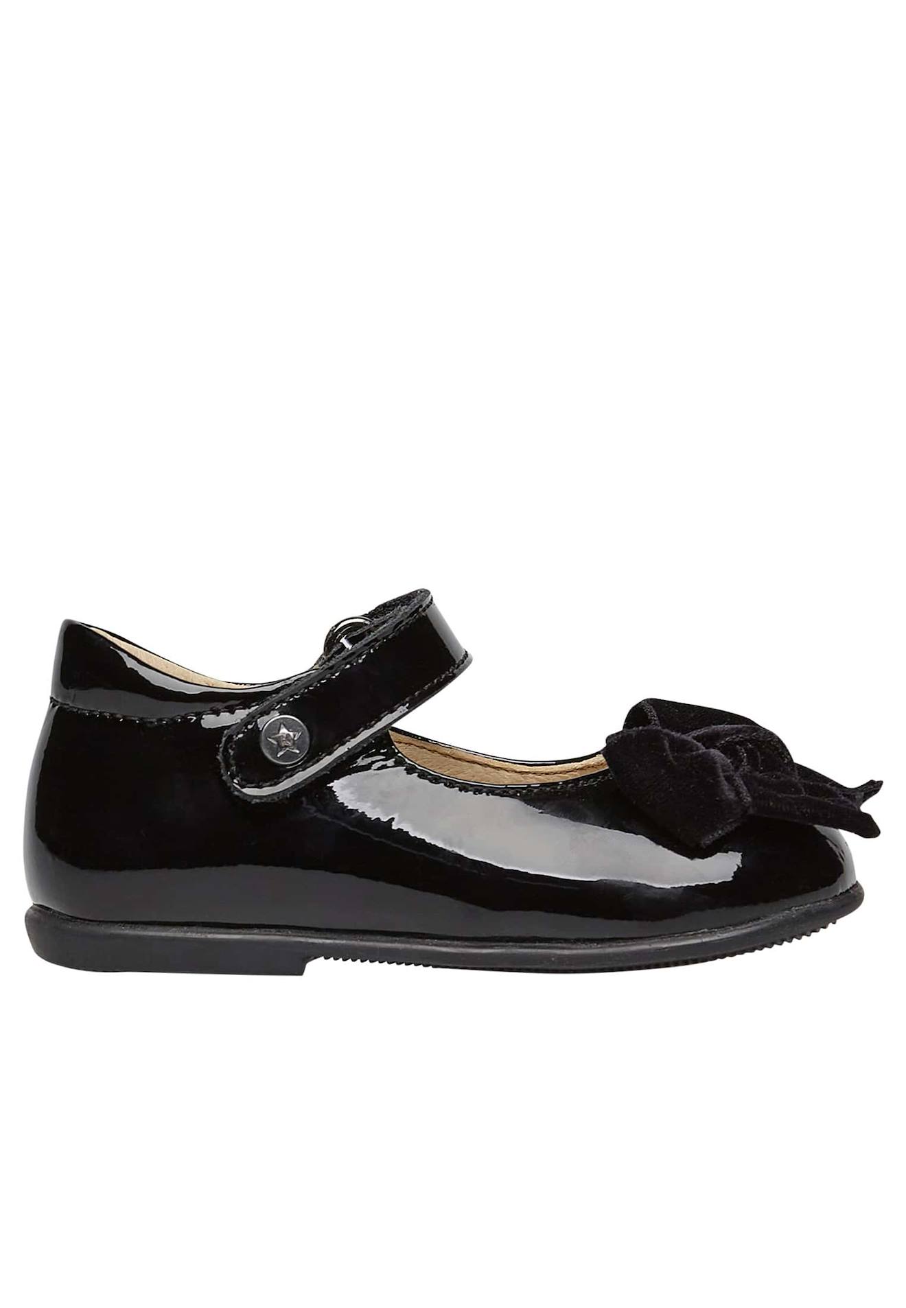 Ballerines En Vernis Arabesque Noir-