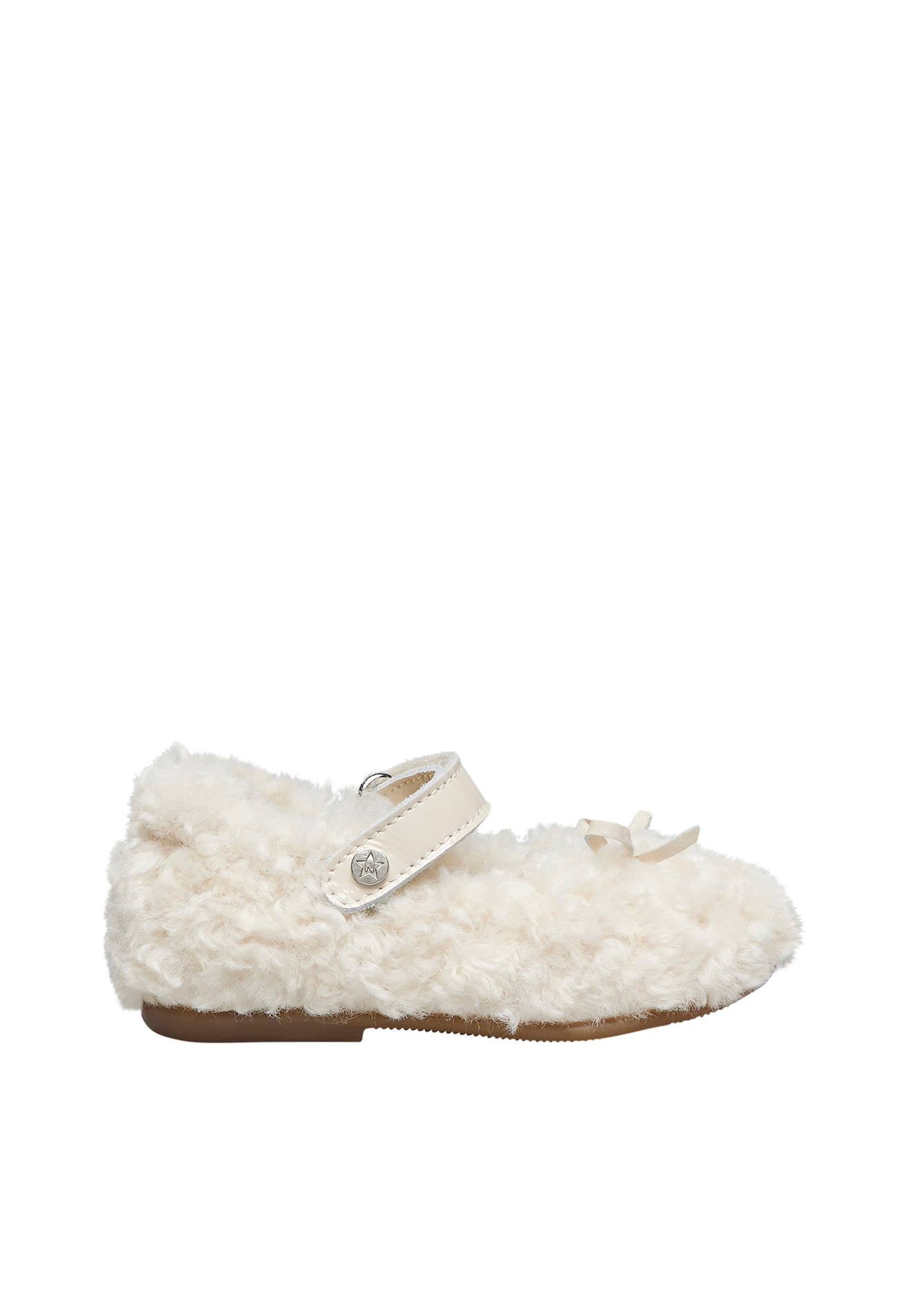 Ballerines En Laine Ballet Blanc Crème-
