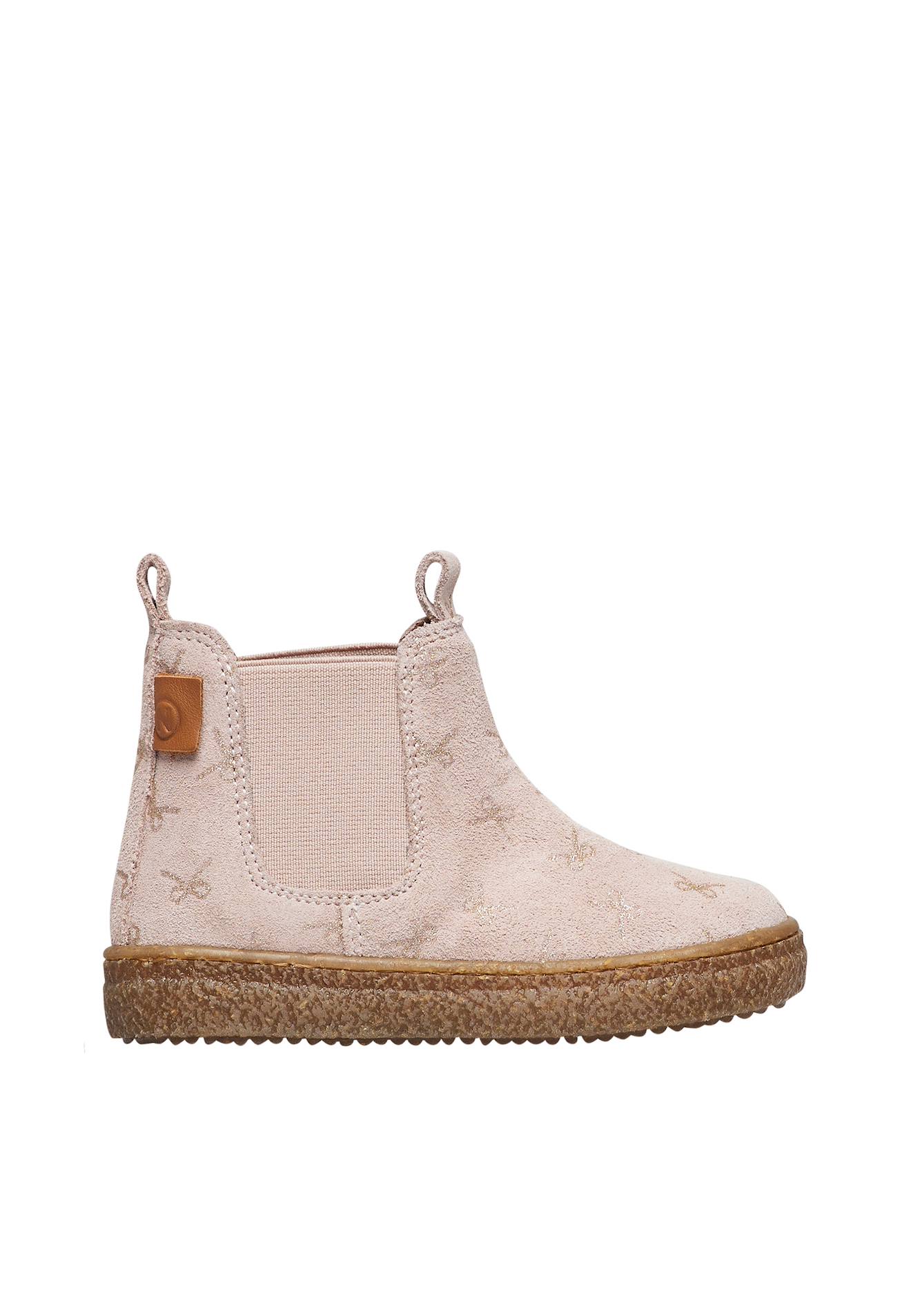Casual Chelsea Boots En Suède Figus Rose Poudré-