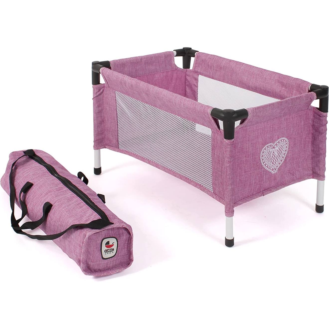 Lit De Voyage Pour Poupées Rose