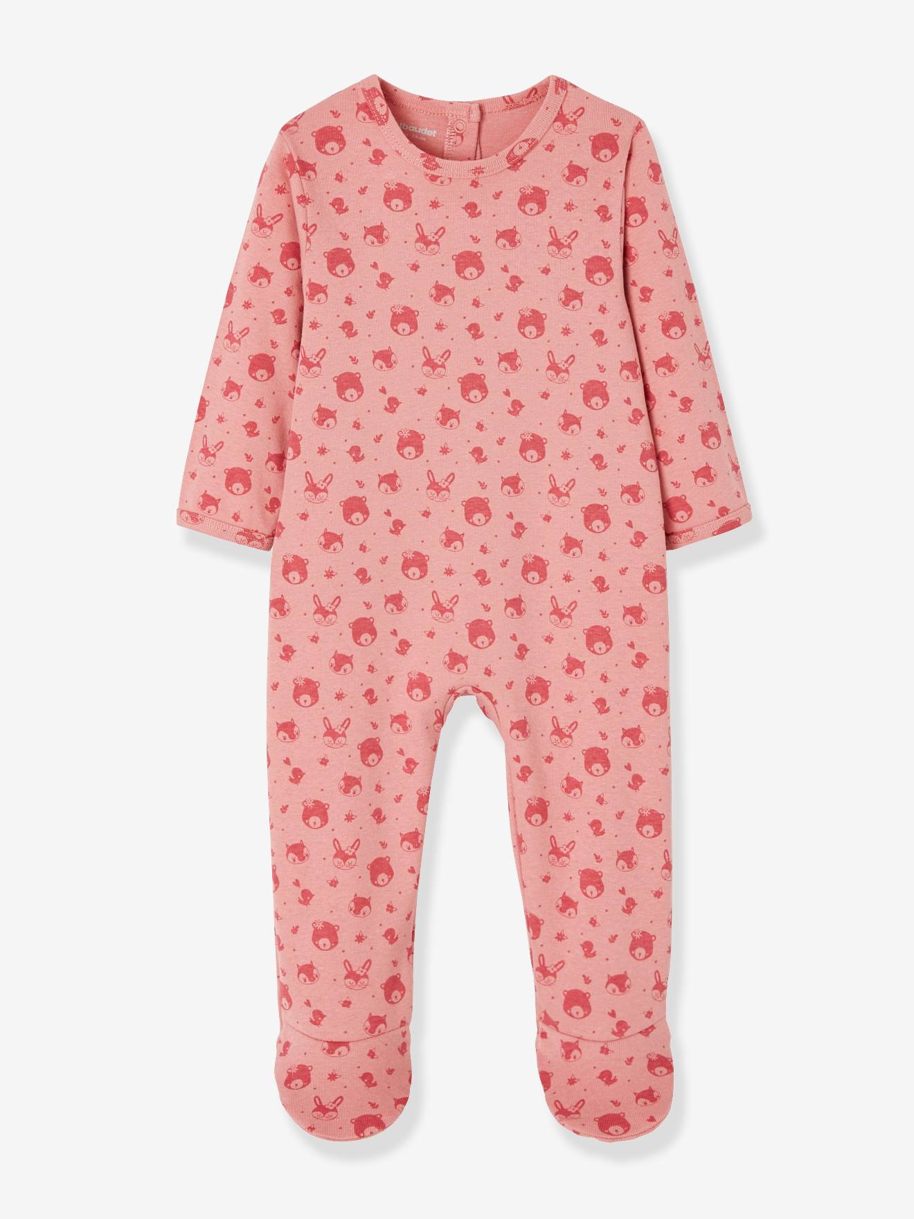 74CM VERTBAUDET Lot de 3 dors-bien b/éb/é en velours dos pressionn/é Lot bois de rose 12M