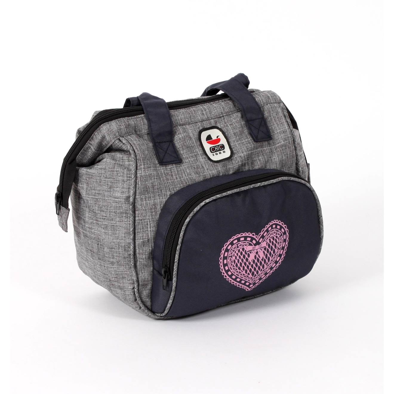 Sac À Langer Pour Poupées Gris Et Bleu