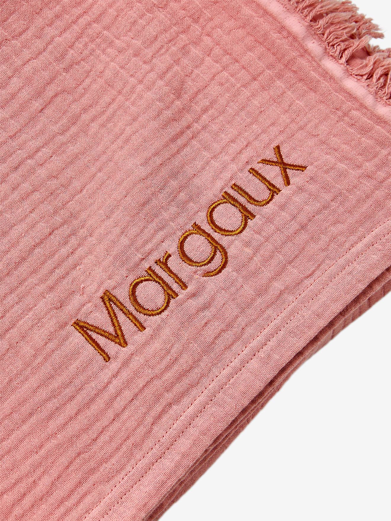 Plaid en gaze de coton bio rose (Vertbaudet) - Image 2
