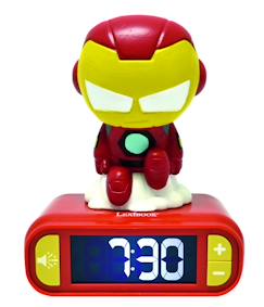 Linge de maison et décoration-Réveil avec veilleuse iron man en 3d