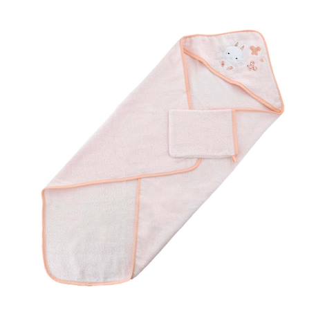Fille-Peignoir de bain-Sortie de bain avec gant lapinou