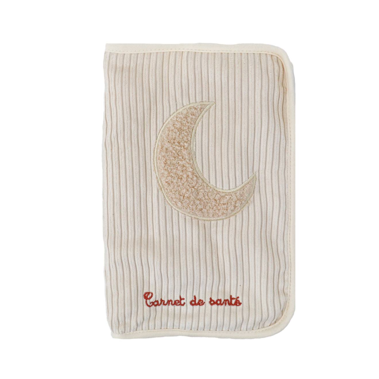 Protège Carnet De Santé Lune Beige (Domiva) - Couverture