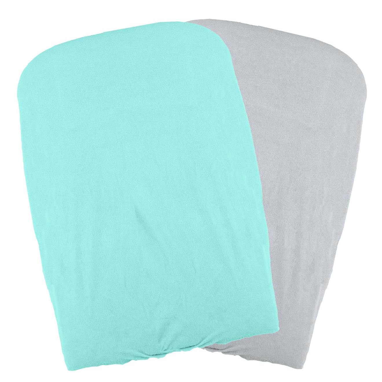 Lot De 2 Housses De Matelas À Langer Turquoise